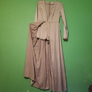 Everleigh Satin Beige Dress